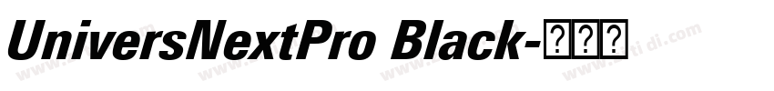 UniversNextPro Black字体转换
